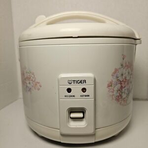 Tiger JNP-1500 Rice Cooker Warmer 8 Cup White Floral Made‎ in Japan 560W Works